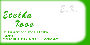 etelka koos business card