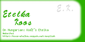 etelka koos business card